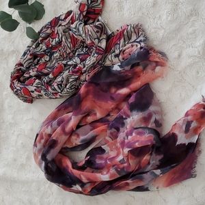 Scarf Set - Magenta + Purple